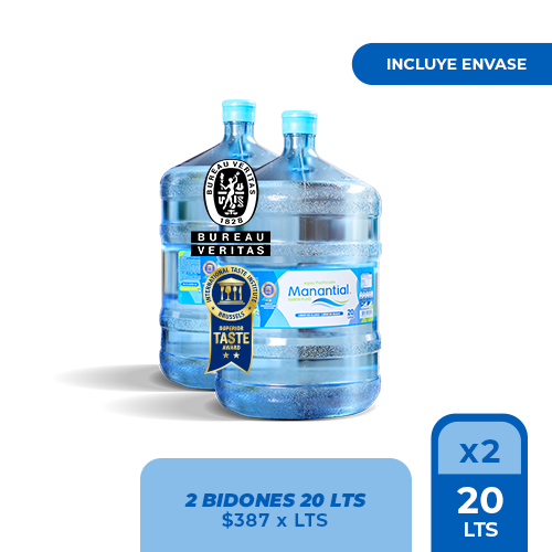 Kit 2 Bidones 20 Litros